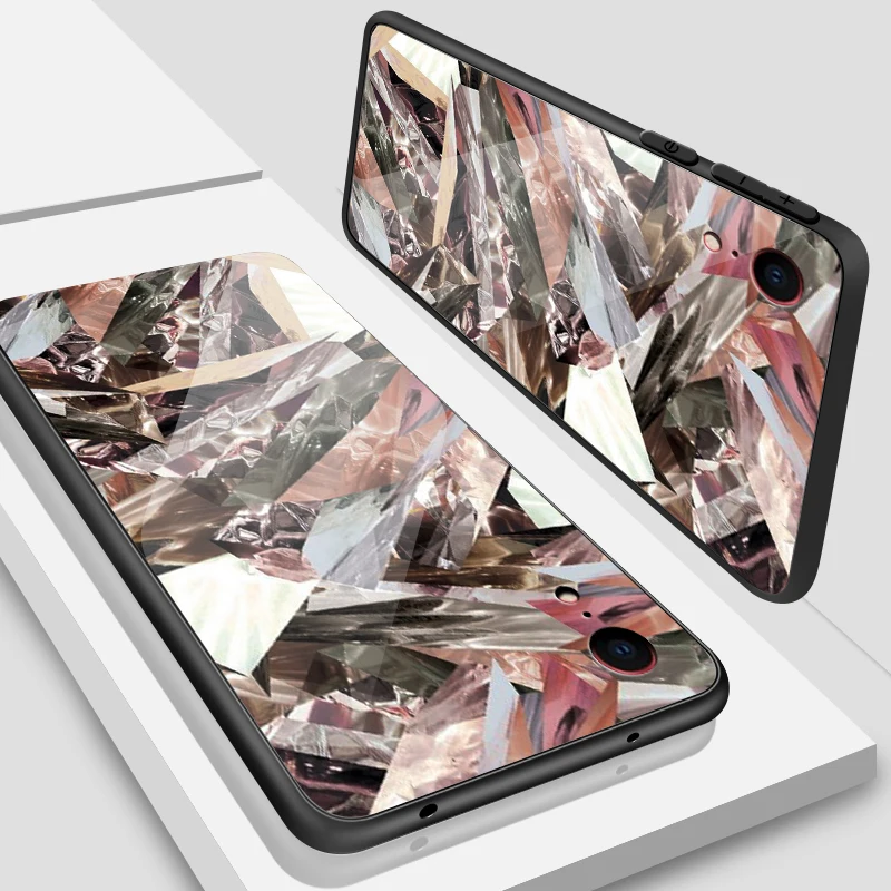 Для iPhone 5S, se, 6, 6 S, 7, 8 Plus XR XS макс. закаленное стекло чехол для Meizu M5 M6 M8 M9 Примечание 16th Plus с узором в полоску защитная оболочка - Цвет: W126