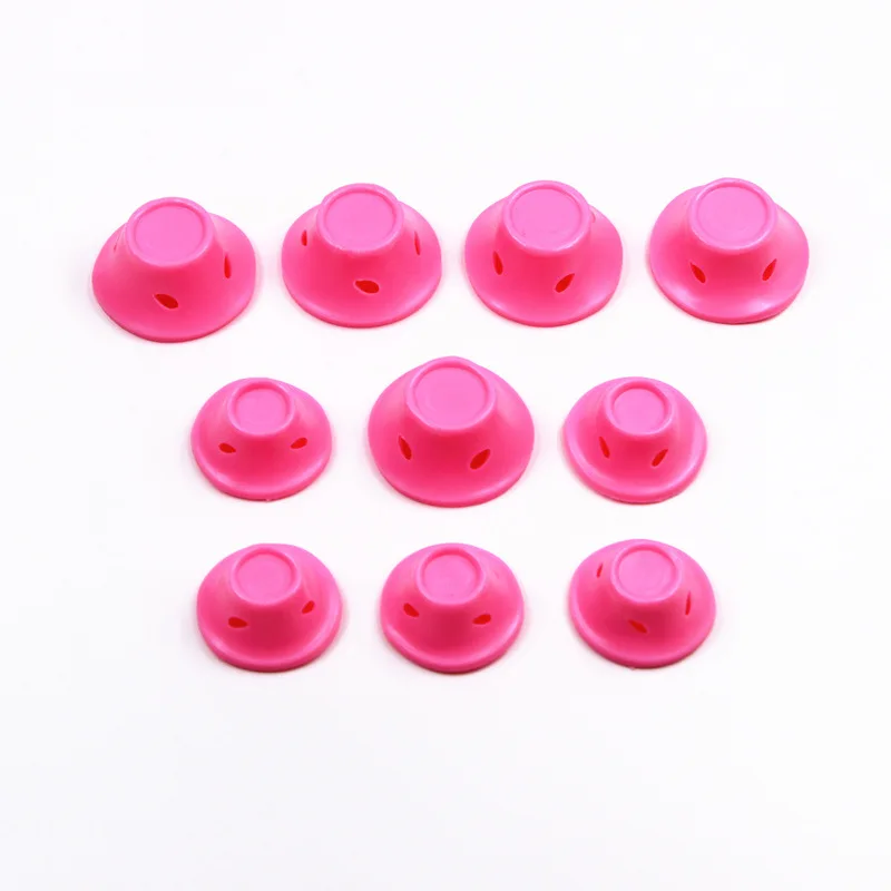 10PCS Pink 10/20 Вт, 30 Вт, шт./компл. мягкие резиновые Магия Волос бигуди для ухода силиконовые щипцы для завивки волос без тепла без повреждения кутикулы на клипе щипцы для завивки Волос Стайлинг Инструмент «сделай сам» - Цвет: 10PCS Pink