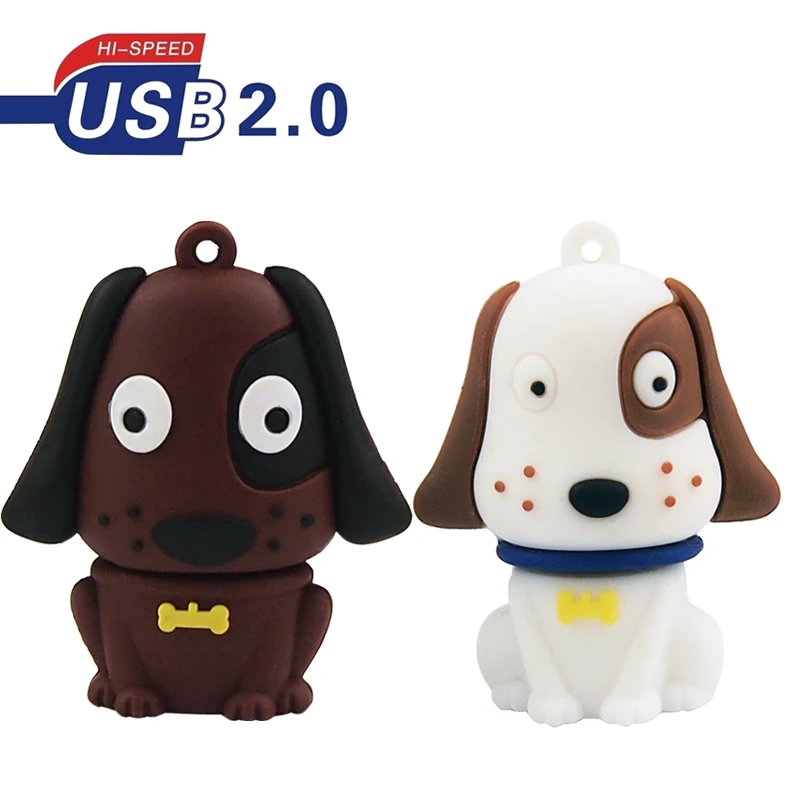 USB 2 0 силиконовый мультяшный милый щенок Usb флэш накопитель 32 Гб ручка драйвер Cle 64