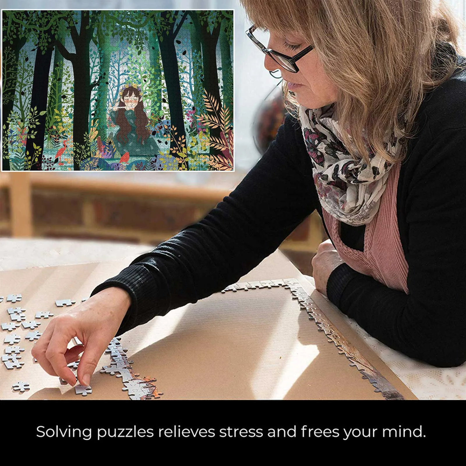 

2000 Piece Fairy forest Theme Adult Children Puzzle best Holiday Gift Toy for kid Beautiful Christmas Pattern Jigsaw Puzzle