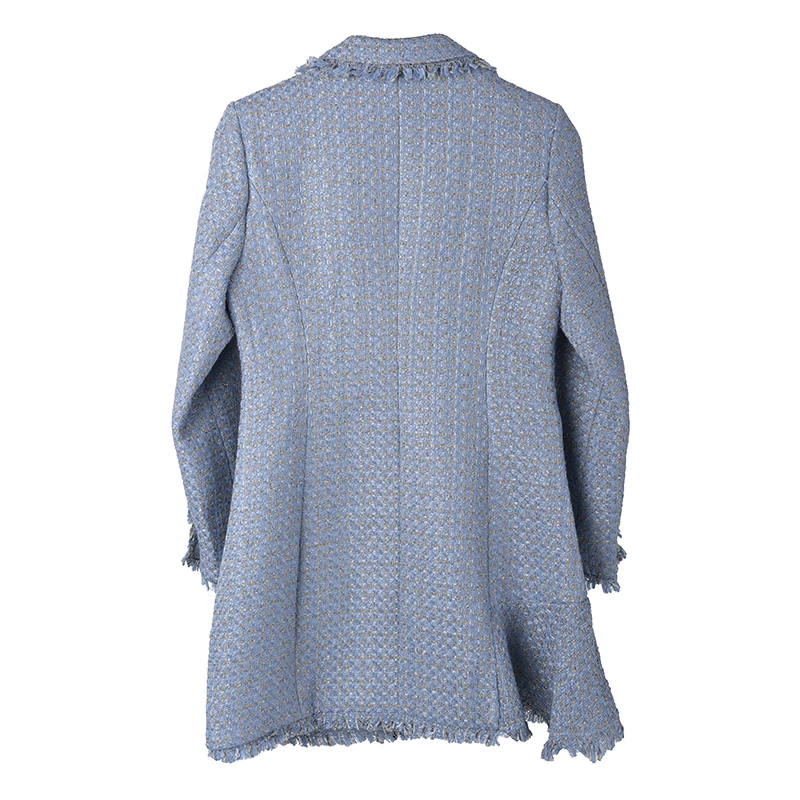 

2020 New Spring Sweet Full Sleeve Double Breasted Tweed Coats Korea Style Loose Fashion Trends Slim Women Woolen Coat C945