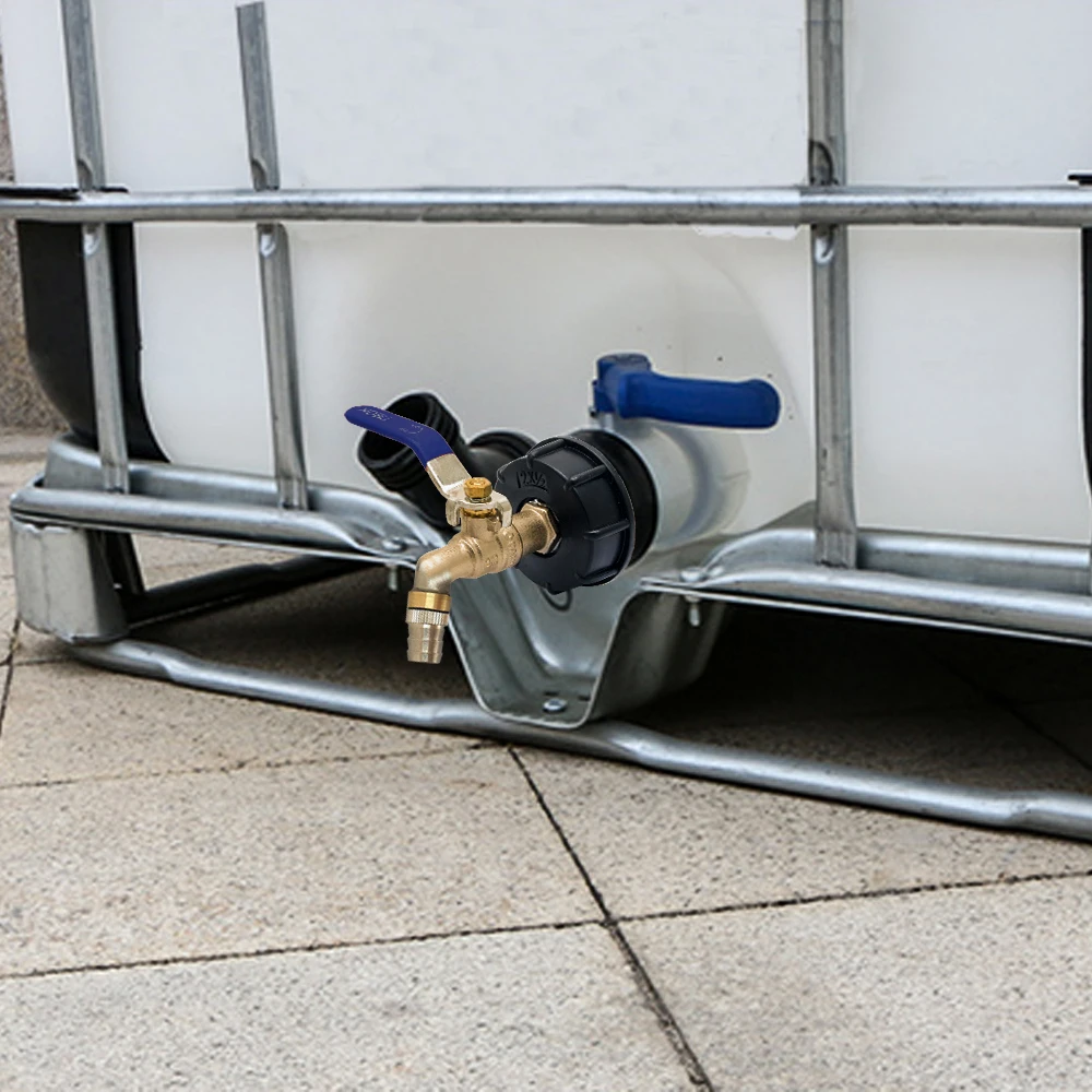 

Coarse Wire to 6 Points Faucet IBC Tank Adapter to 3/4" Lever Brass Garden Tap Valve Tap Outlets Fitting