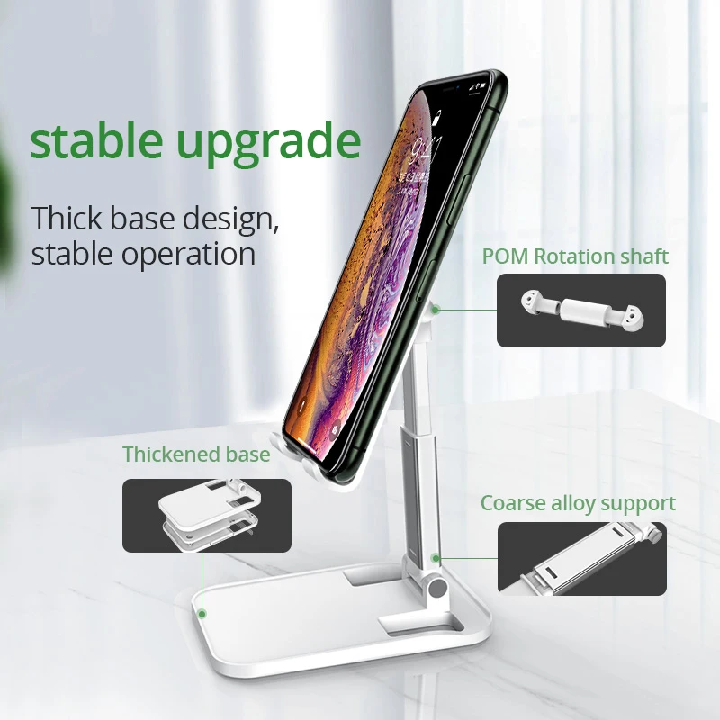 

Phone Stand for iPhone 11 12 X S XR Huawei Samsung Foldable Metal Desktop Tablet Phone Holder Universal Table Cell Phone Holder