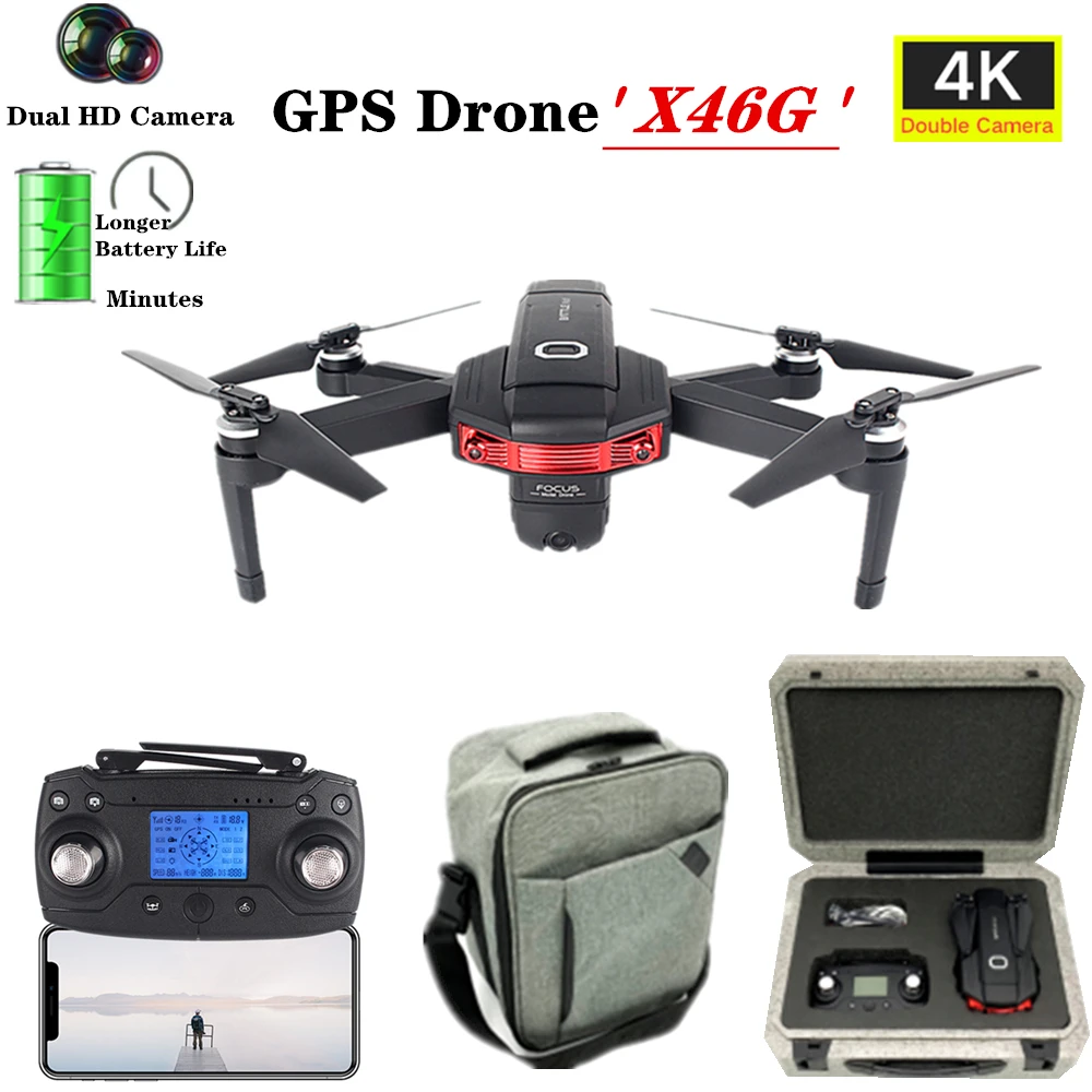Gps Радиоуправляемый Дрон 4K 5G wifi Ультра HD широкоугольный двойная камера