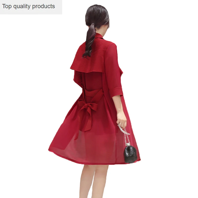 Новинка 2020 женский летний свободный шифоновый плащ большого размера рукав три