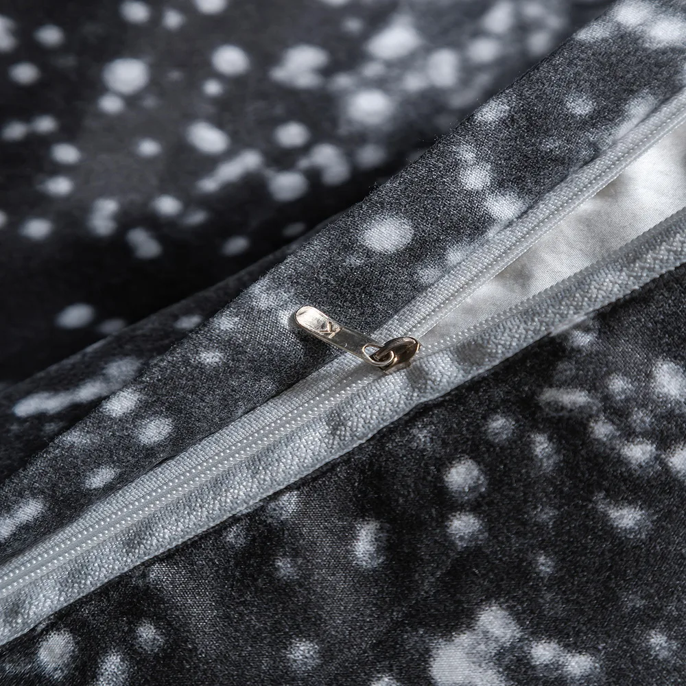 

Black nebula design dropshipping starry sky design duvet cover + pillowcase us full king AU queen UK double 2/3pcs