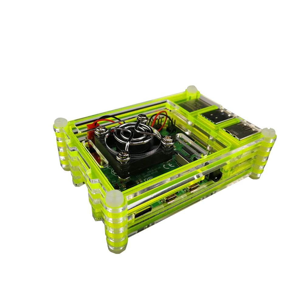 Акриловый чехол для Raspberry Pi 4 9 слоев прозрачный корпус многоцветный 4B популярный