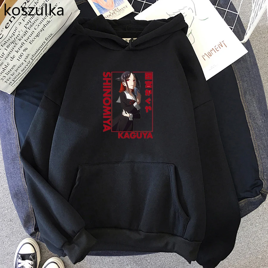

2021 Japanese Anime Kaguya Printing Hoodies Harajuku Fashion Sweatshirts Manga Male Female Hoody Long Sleeve Kpop Hooded Clothes