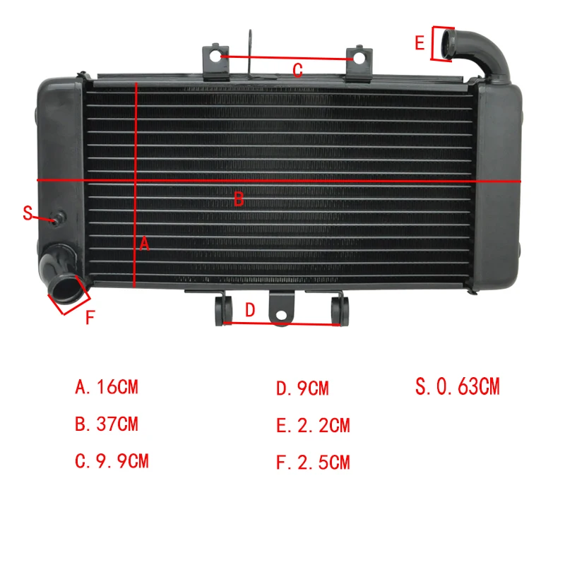 Enlarge Motorcycle Replacement Parts Water Cooling Aluminum Cooler Radiator For Yamaha FZ400 1997-2011 FZ 400