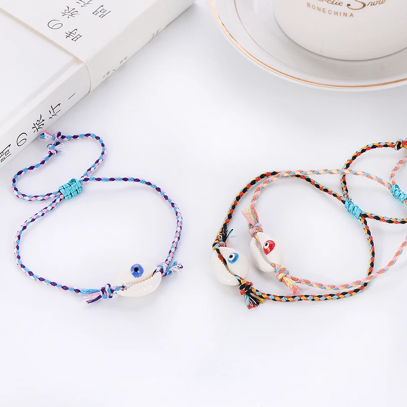 Богемные многоцветные браслеты из заплетенной кожи и для женщин мужчин ручная