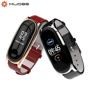 Ремешок для Xiaomi Mi Band 5, 6, браслет из натуральной кожи для Xiaomi Mi Band 4, ремешок на запястье для Xiaomi Mi Band 3 NFC Miband 5