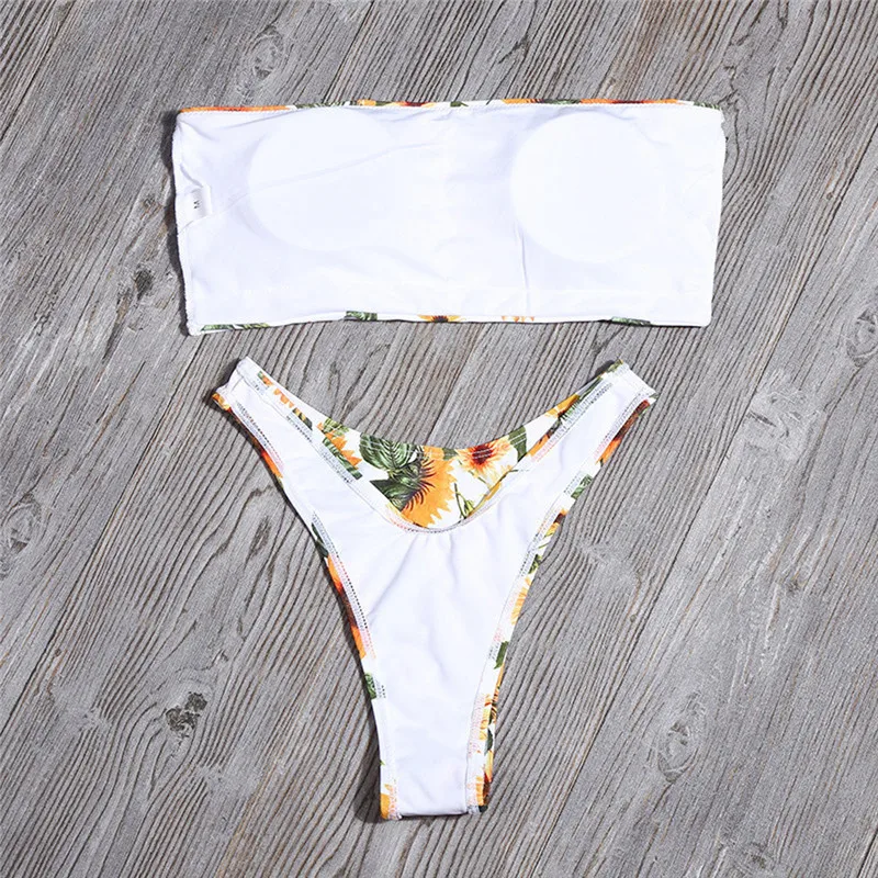 Бикини с принтом бразильский купальник Женский комплект бикини сексуальный
