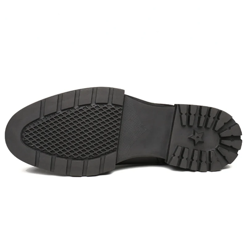 

New Stylish Patent Leather Mens Handmade Comfortable Ankle Boots Round Toe Man Platform Cowboy Riding High-Top Shoes YMX771