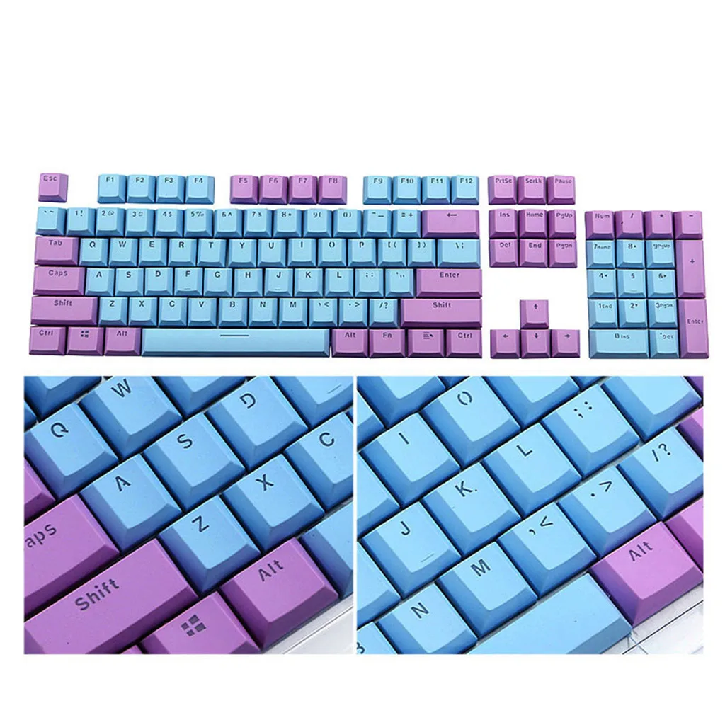 Полупрозрачные колпачки для ключей Double Shot PBT-104 с подсветкой аксессуары