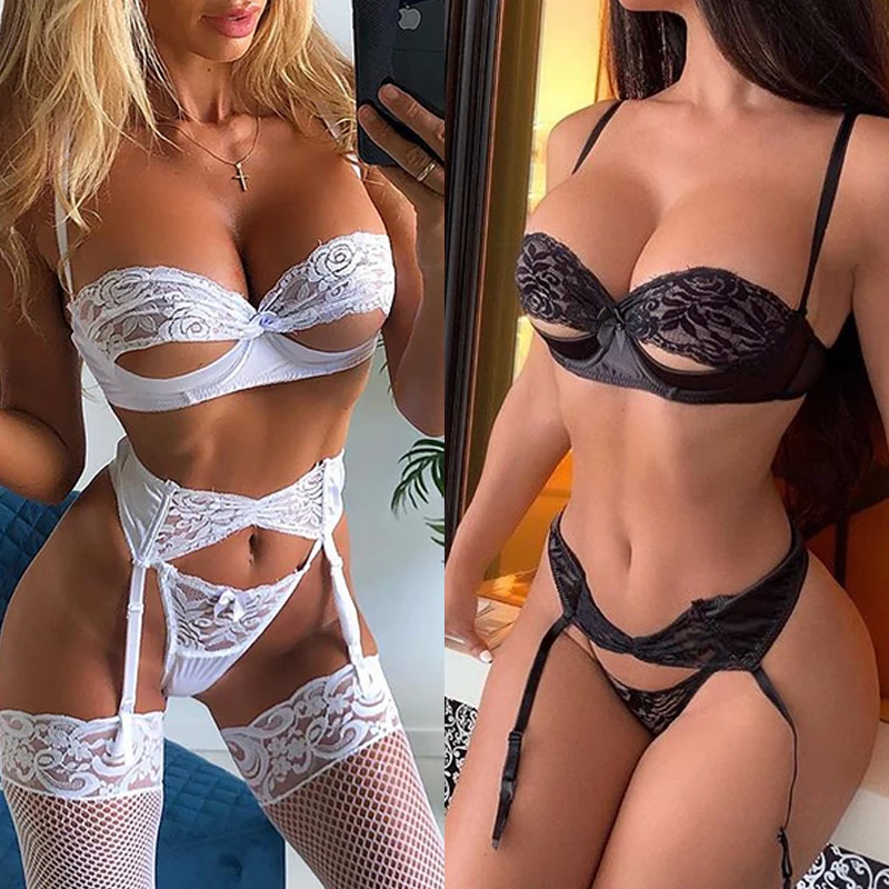 

HIRIGIN Women Sexy Lingerie Underwear Sleepwear Women G-string Bra Lace Babydoll Nightwear Lady Sexy Lace Exotic Set