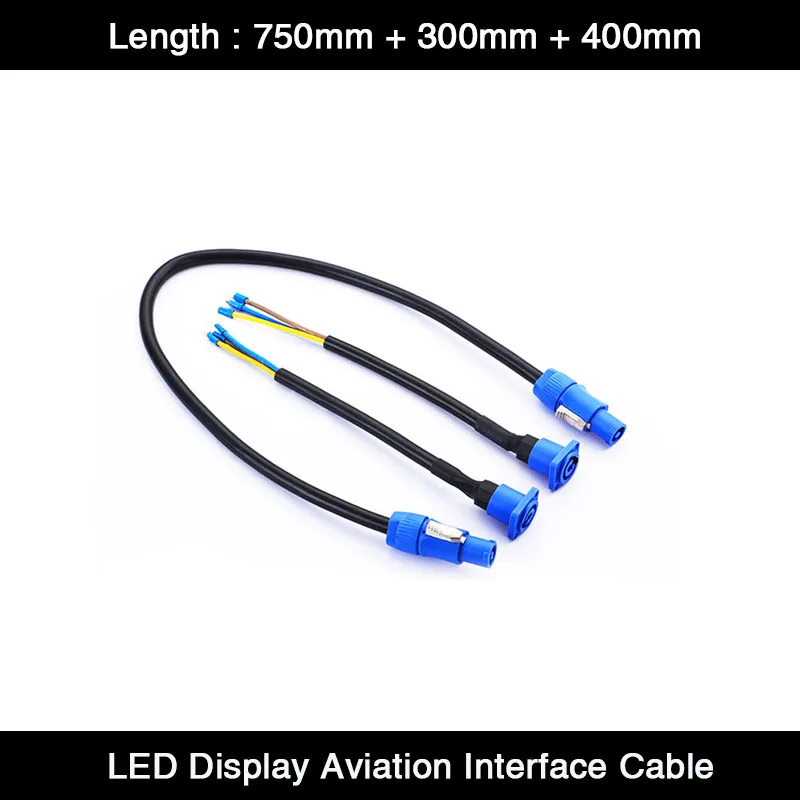 5 Set / Lot Aviation plug with 2.5MM² three-core power Cable LED display stage ohm head cable socket waterproof