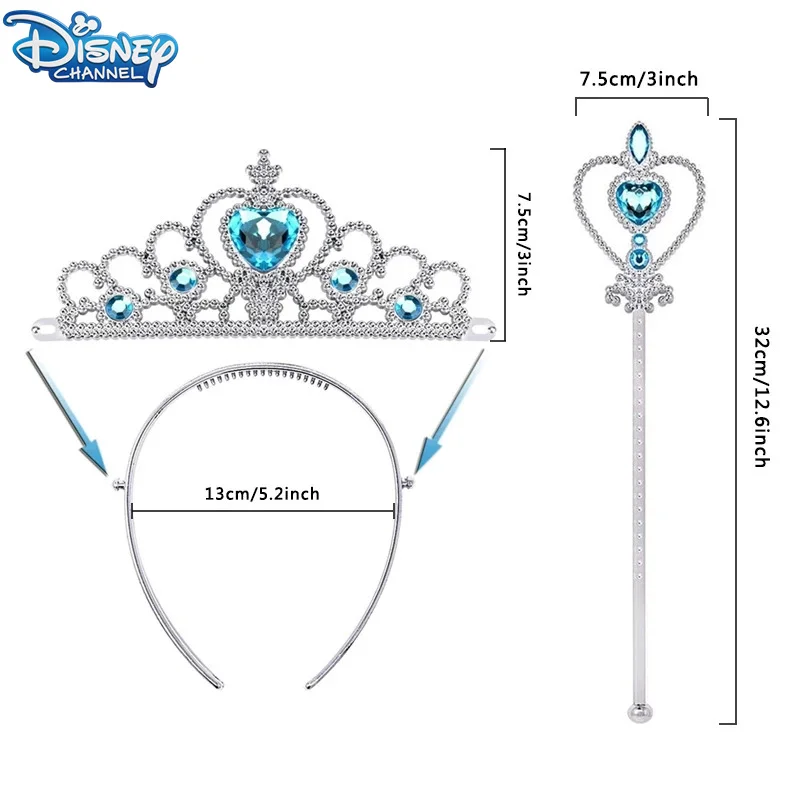 6ps Frozen 2 Elsa Anna Princess Hair Birthday Party Wear Magic Wand Crown Gloves Neacklace Jewelry Set Girl Toys For Kid Cosplay - купить по