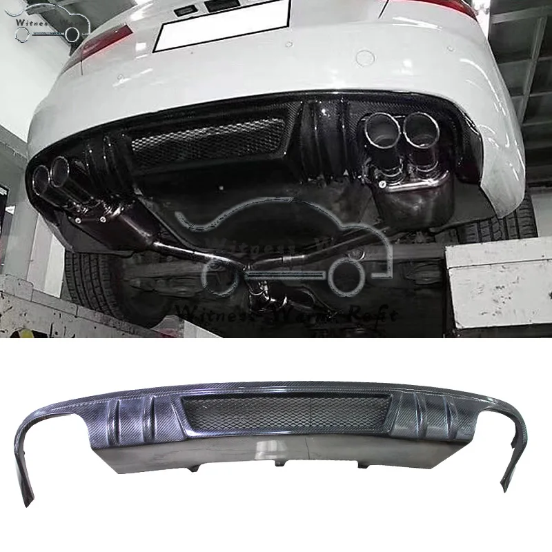 Для A5 диффузор из углеродного волокна губа на задний бампер спойлер для Audi