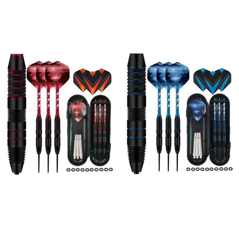 

3Pcs Steel Tip Darts 22 Grams,Aluminum Shafts & Iron Barrel,Steel Tip & Pet Flight,Levels in Rec Room,Bar and Game Room