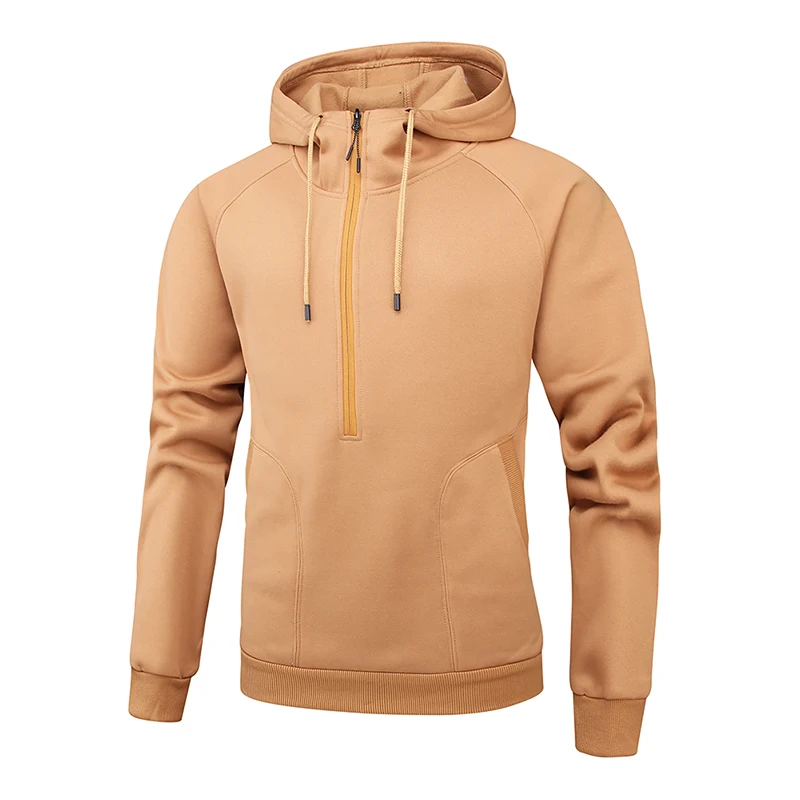 

Men's Hoodies Sweatshirts 2021 Spring Autumn Casual Pure Color Zipper Cotton Pullover Streetwear Homme Oversized Tops