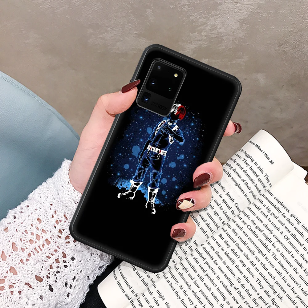

My Hero Academia Phone Case For Samsung Galaxy Note S 8 9 10 20 Plus E Lite Uitra black Coque Tpu Back Luxury Etui Silicone
