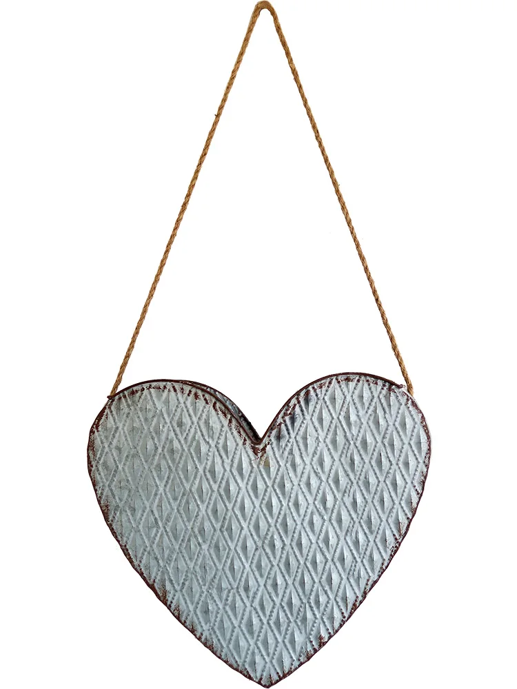

heart shape retro vintage metal hanging flower planter