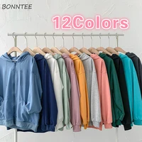 basic jackets vintage solid simple students outwear hooded lovely girls womens fashion workout casual daily coats candy color