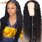 Парики из человеческих волос с глубокой волной, парик на сетке спереди, парики из человеческих волос для женщин, бразильские волосы без повреждений, парик из человеческих волос, предварительно выщипанные