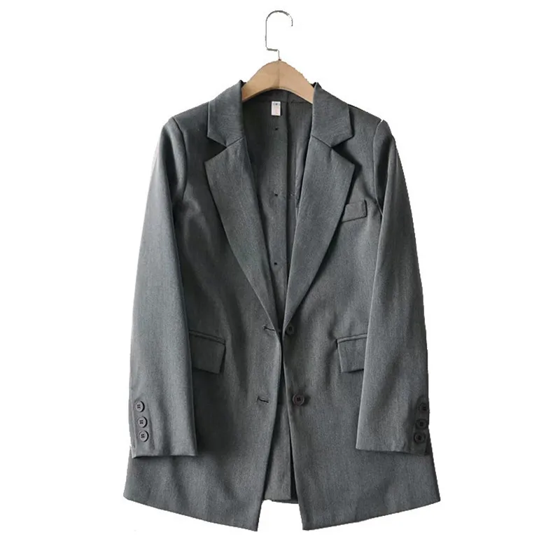 

2021 spring and autumn new suit women trendy fashion back single-breasted simple jacket
