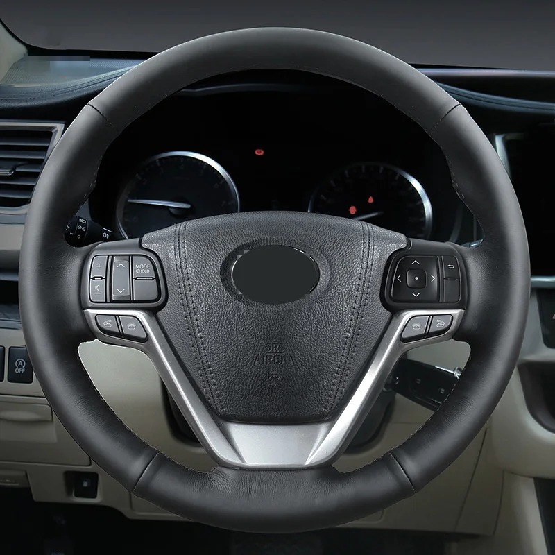 

Кожаный чехол для руля, защита от солнца, прочный, для Toyota Highlander, Carola, Camry, Levin, REIZ, RAV4