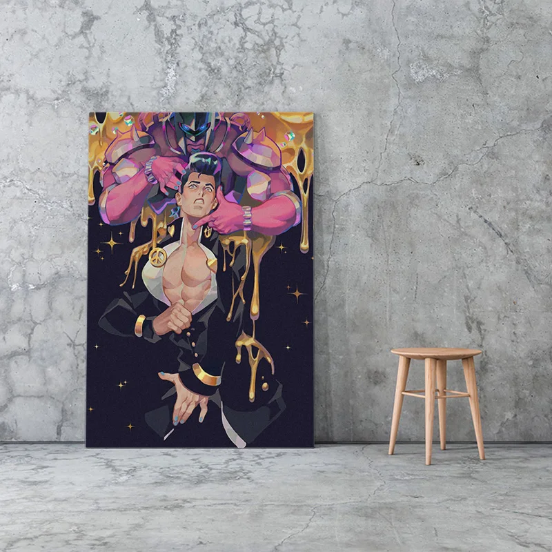 Josuke Higashikata Crazy Diamond anime Canvas poster Painting wall Art decor Living room Bedroom Study Home Decoration Prints | Дом и сад