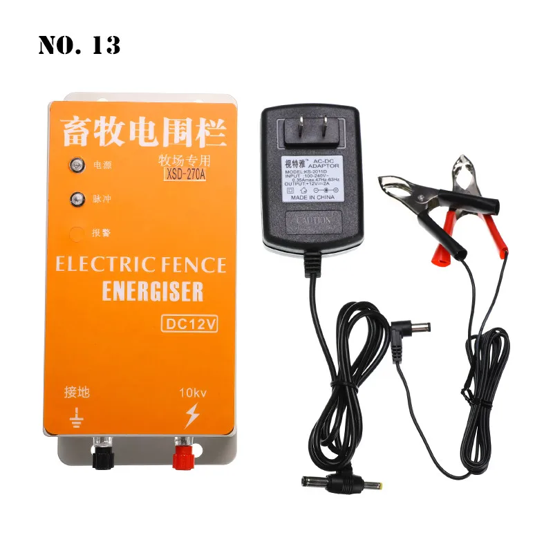Solar Fence Energizer energi Charger High Voltage Pulse Controller Animal Poultry Farm Electric Fencing Shepherd Farm Tools