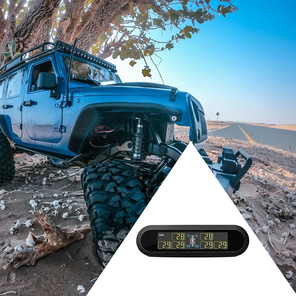 Solar Power Wireless LCD TPMS Tire Pressure Monitoring System with 6 External T650 Sensors for Van RV Trailer | Инструменты