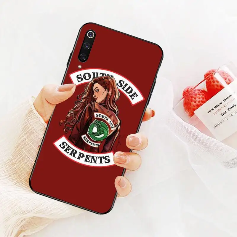 Чехол для телефона HPCHCJHM South Side Snake черный мягкий чехол Xiaomi Mi10 10Pro 10 lite Mi9 9SE 8SE Pocophone F1