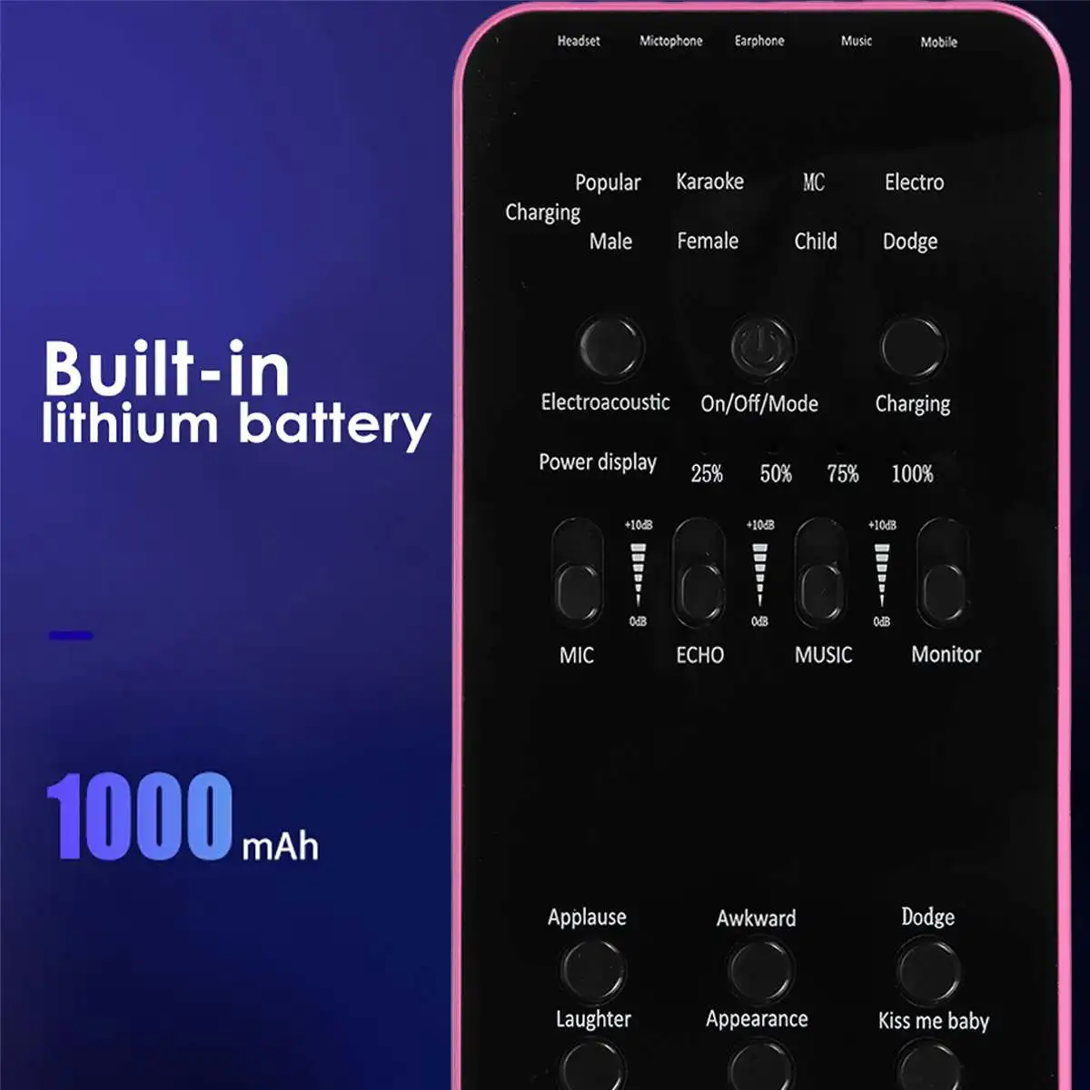 Живой звук со встроенной аудио картой внешний USB Bluetooth гарнитуры микрофон громкой