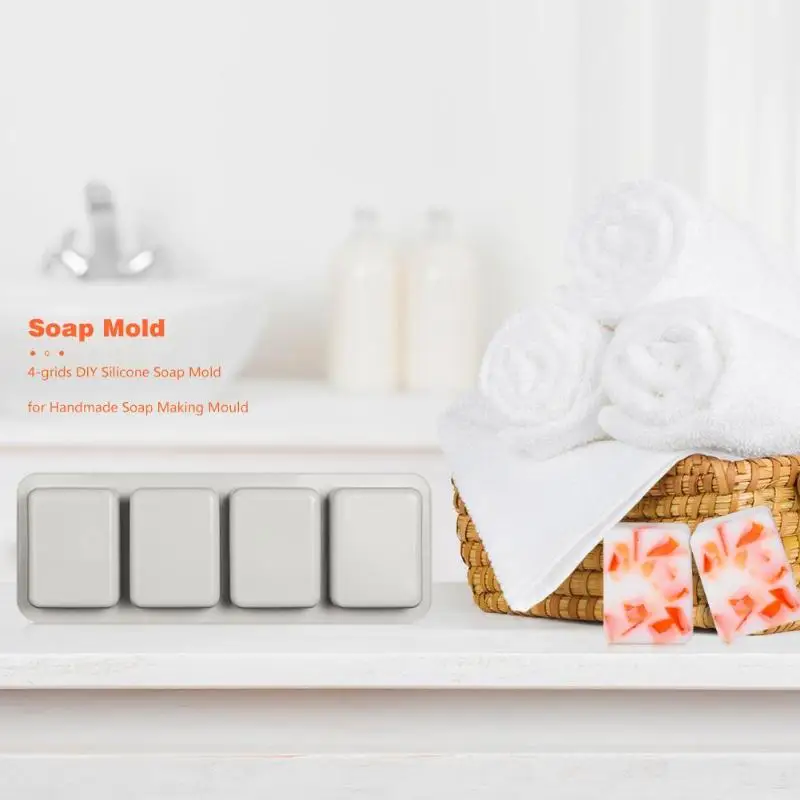 4-grids полостей силикона Морозильник Мороженое Плесень Конфеты бар делая