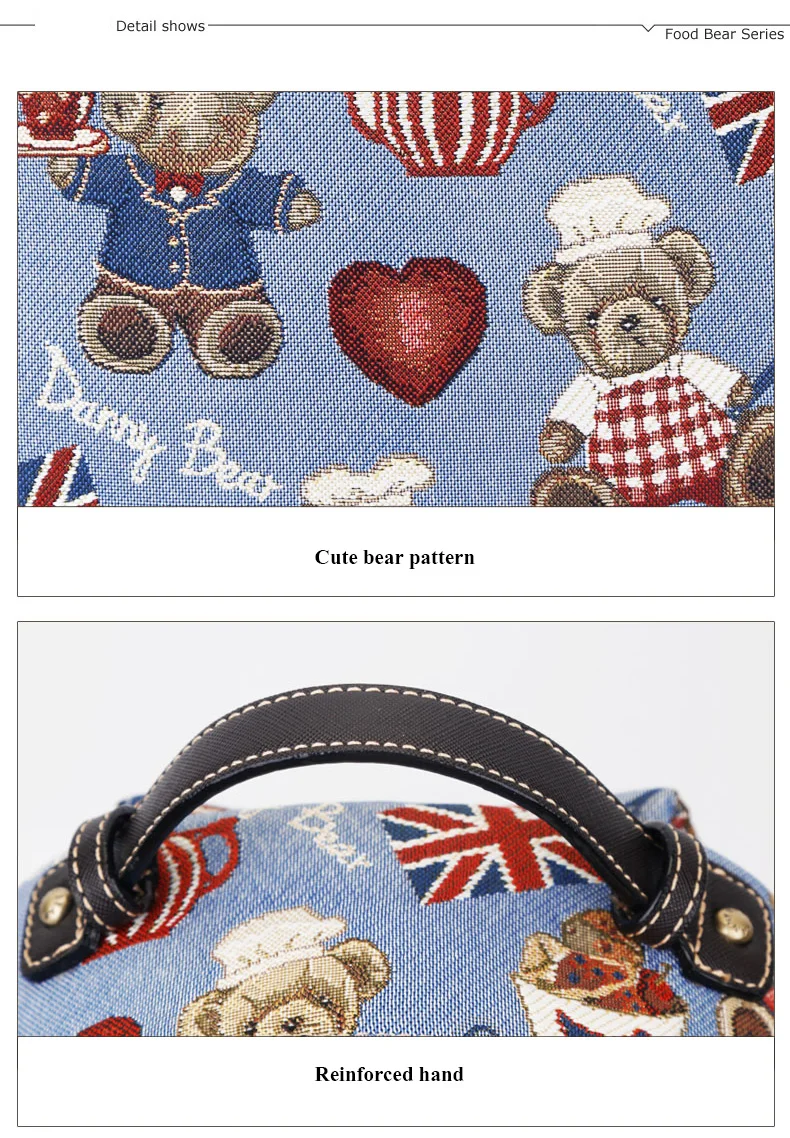 Women's Backpacks Funny Bears Printed Canvas School Bags for Teenage Girls Travel Shoulder Bag Mochila Feminina Bolsas