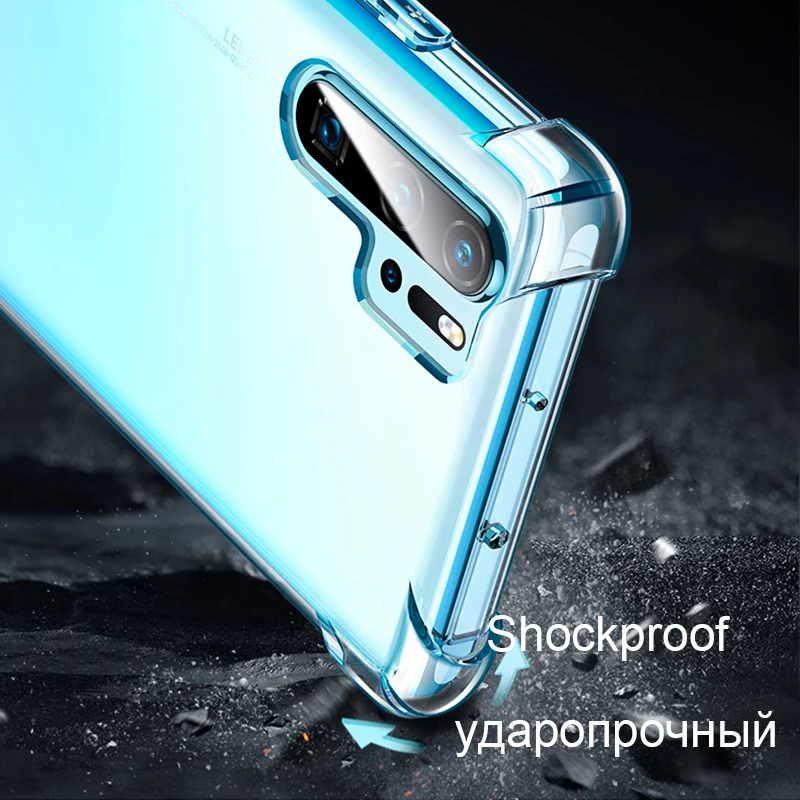 Shockproof Silicone Soft Case For Huawei P20 P30 P40 Lite Pro Mate 10 20 30 Honor 20S 20i 10i Play Mobile Phone Cover Clear Etui | Мобильные