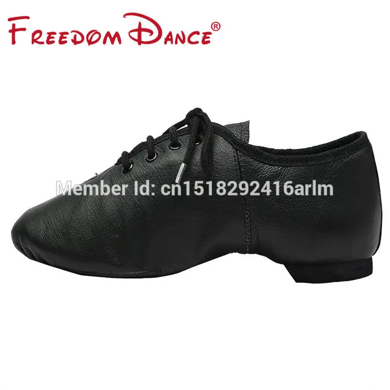 Quality Genuine Leather Jazz Dance Shoes Lace-Up Dancing Practice Shoe Hiphop Sport Sneakers For Teenagers and Adult | Спорт и