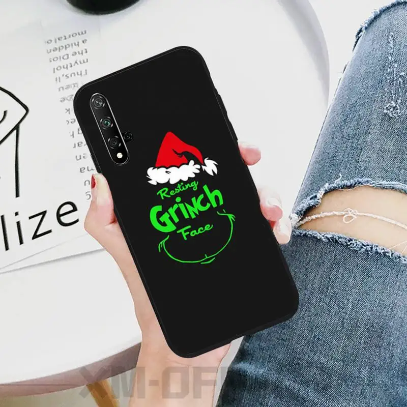 

Grinches Christmas Kawaii Case for Huawei p30 p20 p40 E Pro Lite p smart s 2020 y8p y6p y7 Cover Nova 5t Mate 10 20 30 Lite