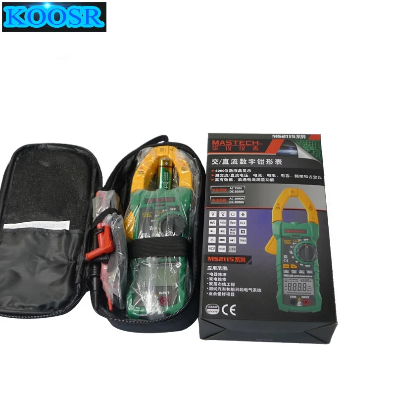 Цифровой мультиметр зажим MASTECH MS2115B тестер с USB для измерения частоты напряжения