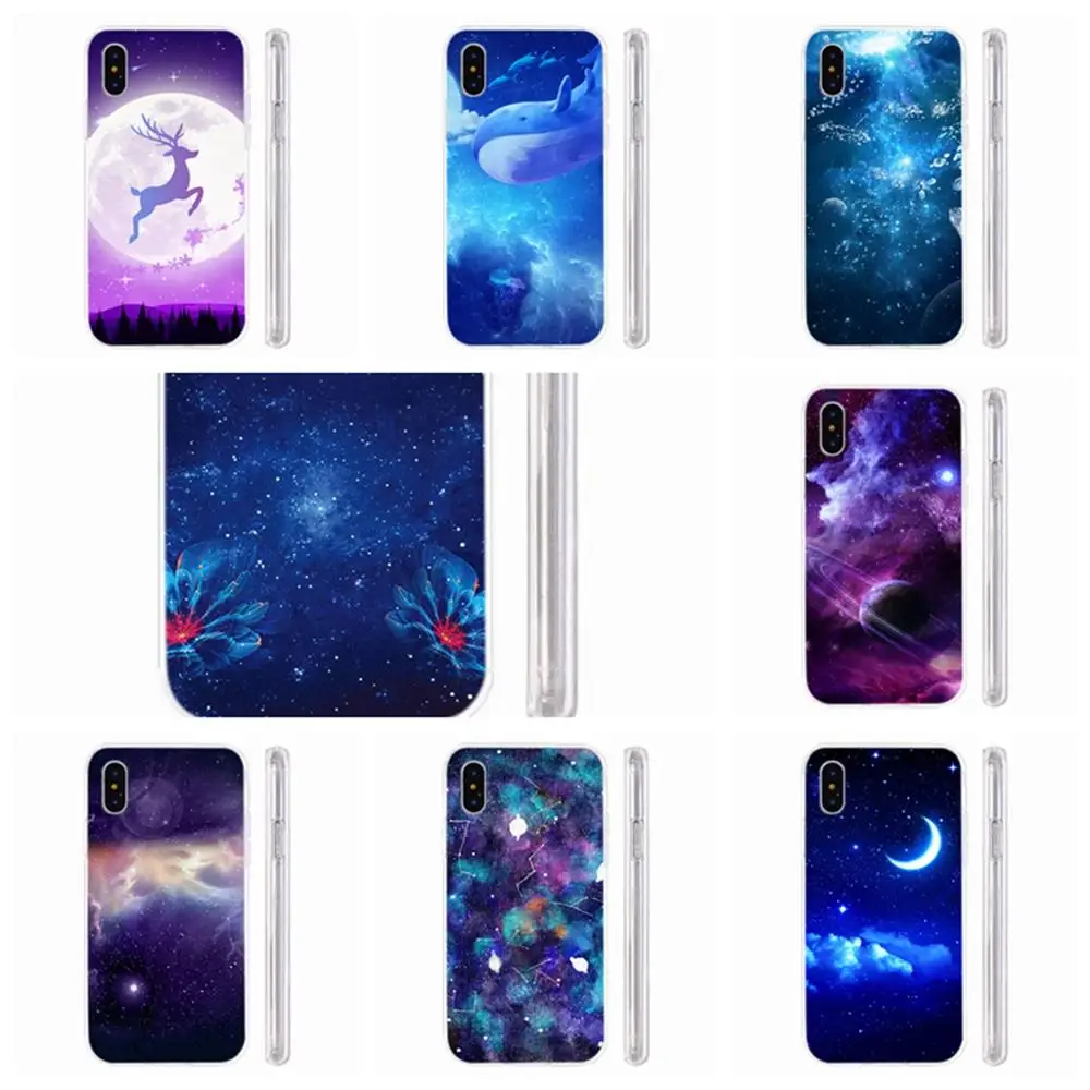 Чехол для телефона Dreaminess Starry Sky Moon Space iPhone 7 8 6 6S Plus 11 Pro X XR XS Max жесткий пластиковый