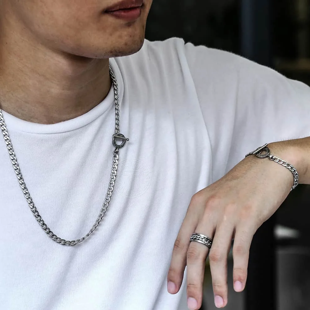 Цепочка Из Нержавеющей Стали с кубинским панцирным плетением 5/6 мм|Ювелирные