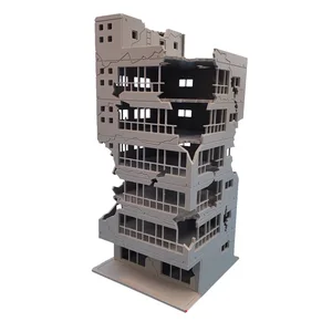 1:100  1:144 хо масштаб песочного стола Украшение DIY Сборная модель поле боя разорение поврежденное здание Прямая поставка-короткая версия