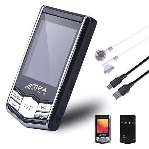 Slim MP4 Music Player with 1.8 Inch LCD Screen Media Video Game Movie FM Radio With Earphones USB | Электроника