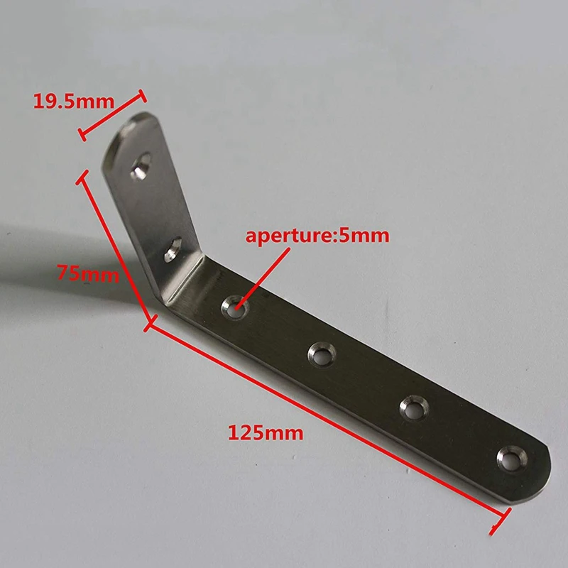 4 шт. нержавеющая сталь сверхмощная &quotL&quot угловая скобка шарнир угол кронштейн