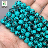 black stripe green turquoises beads round loose stone beads for jewelry making diy charms bracelet accessories 154681012mm