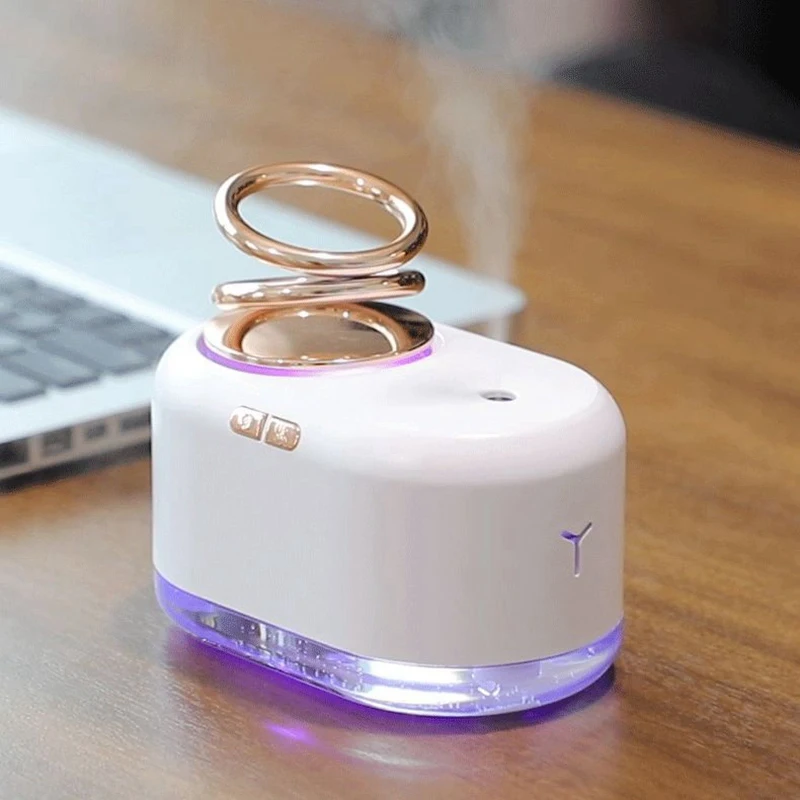

Suspended Double Ring USB Humidifier Mini Air Humidifier Small Household Lights Humidifier Aromatherapy