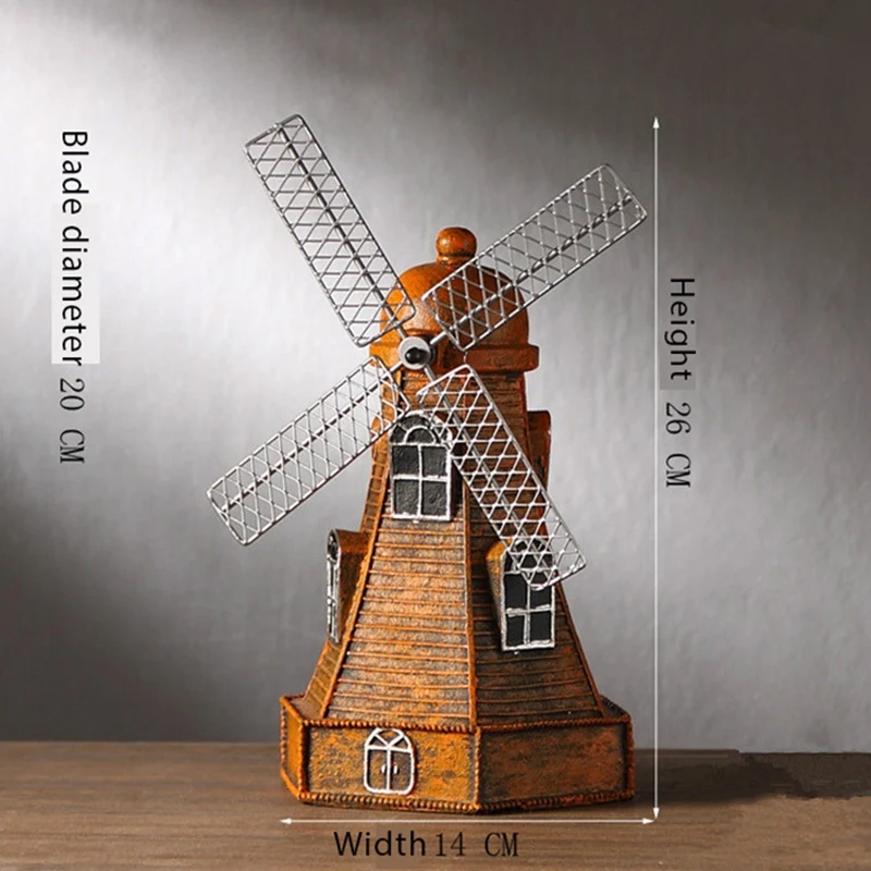 Промо-акция! Винтажное полимерное украшение ветряная мельница Копилка