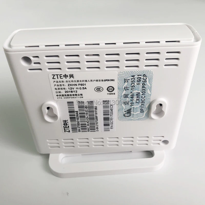10 шт./лот ZTE ZXA10 ZXHN F601 GPON ONU ONT с 1GE Ethernet портом английская прошивка без одной